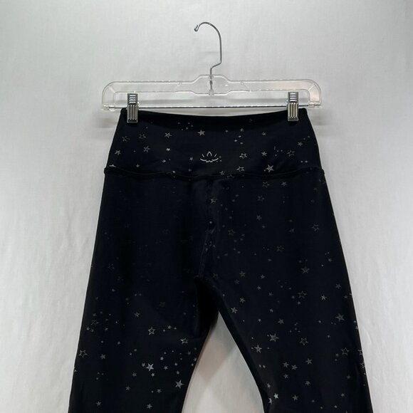 Beyond Yoga Tossed Star High Waist Crop Leggings Size S Iridescent Sparkle Black - Picture 8 of 12